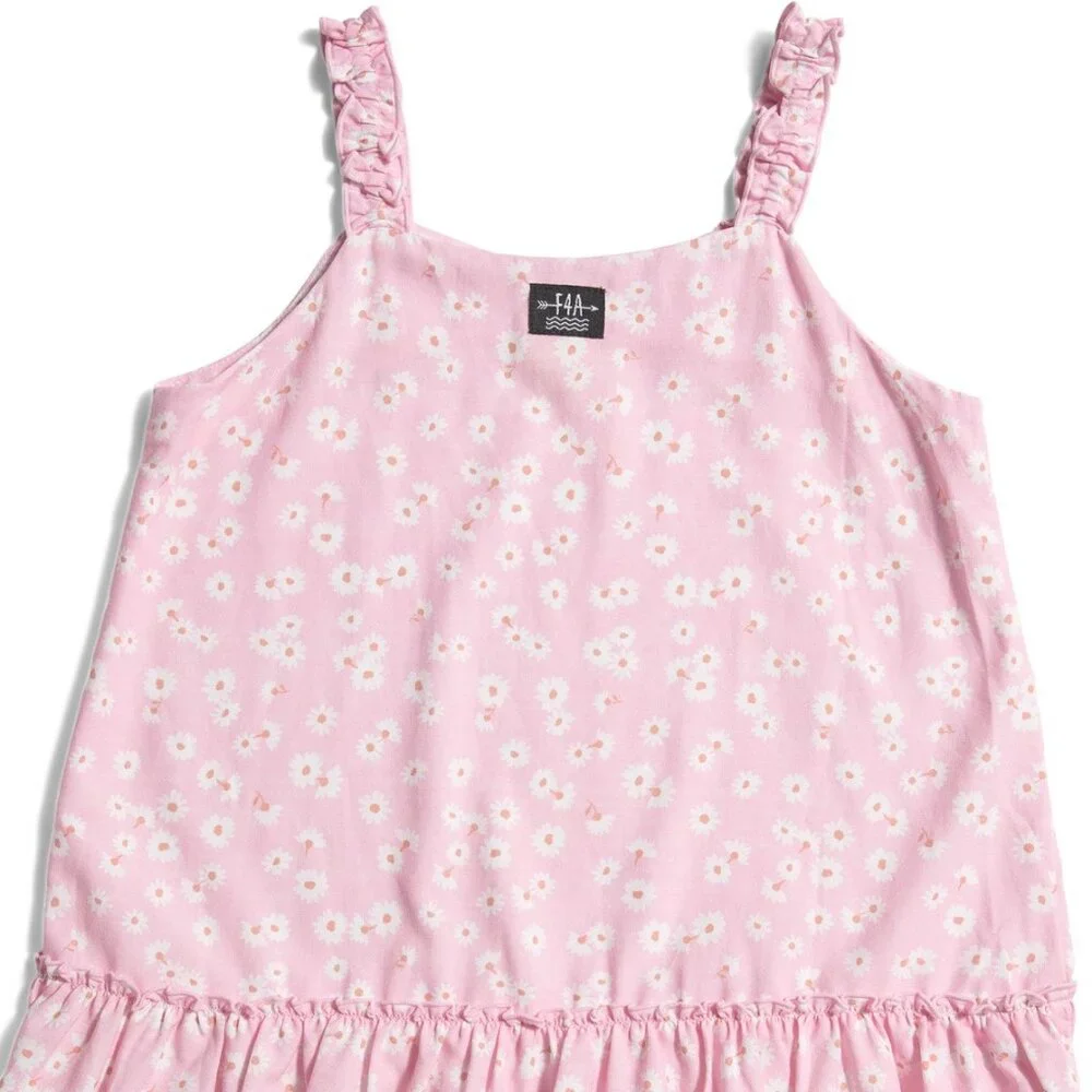 FEATHER 4 ARROW Girls Floral Sunseeker Dress size 12 Pink White flowers floral